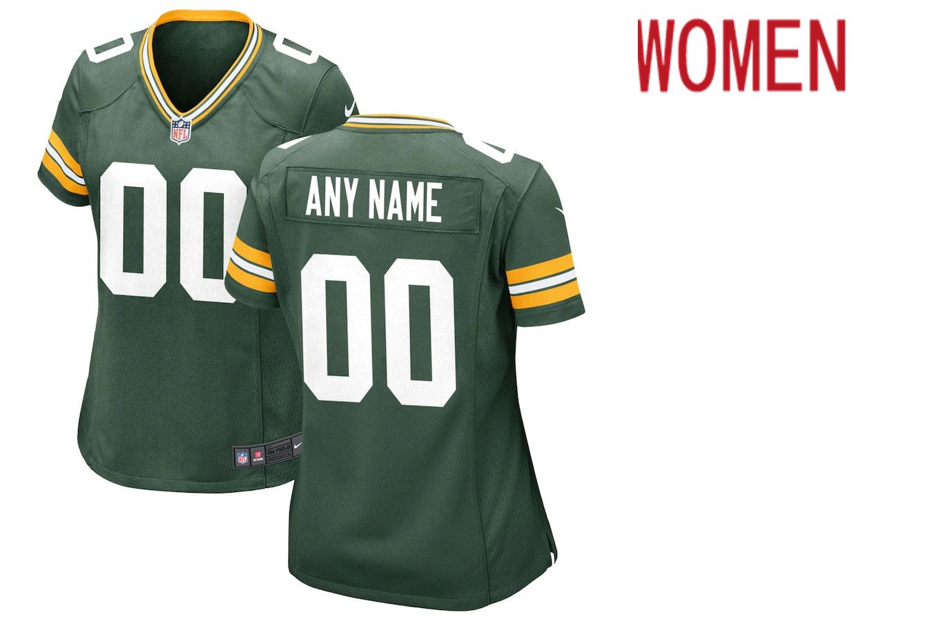 Women Green Bay Packers Green Nike Custom Game NFL Jersey